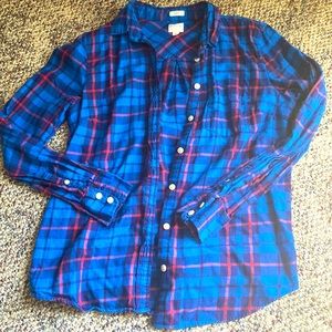 Jcrew boy fit flannel size S